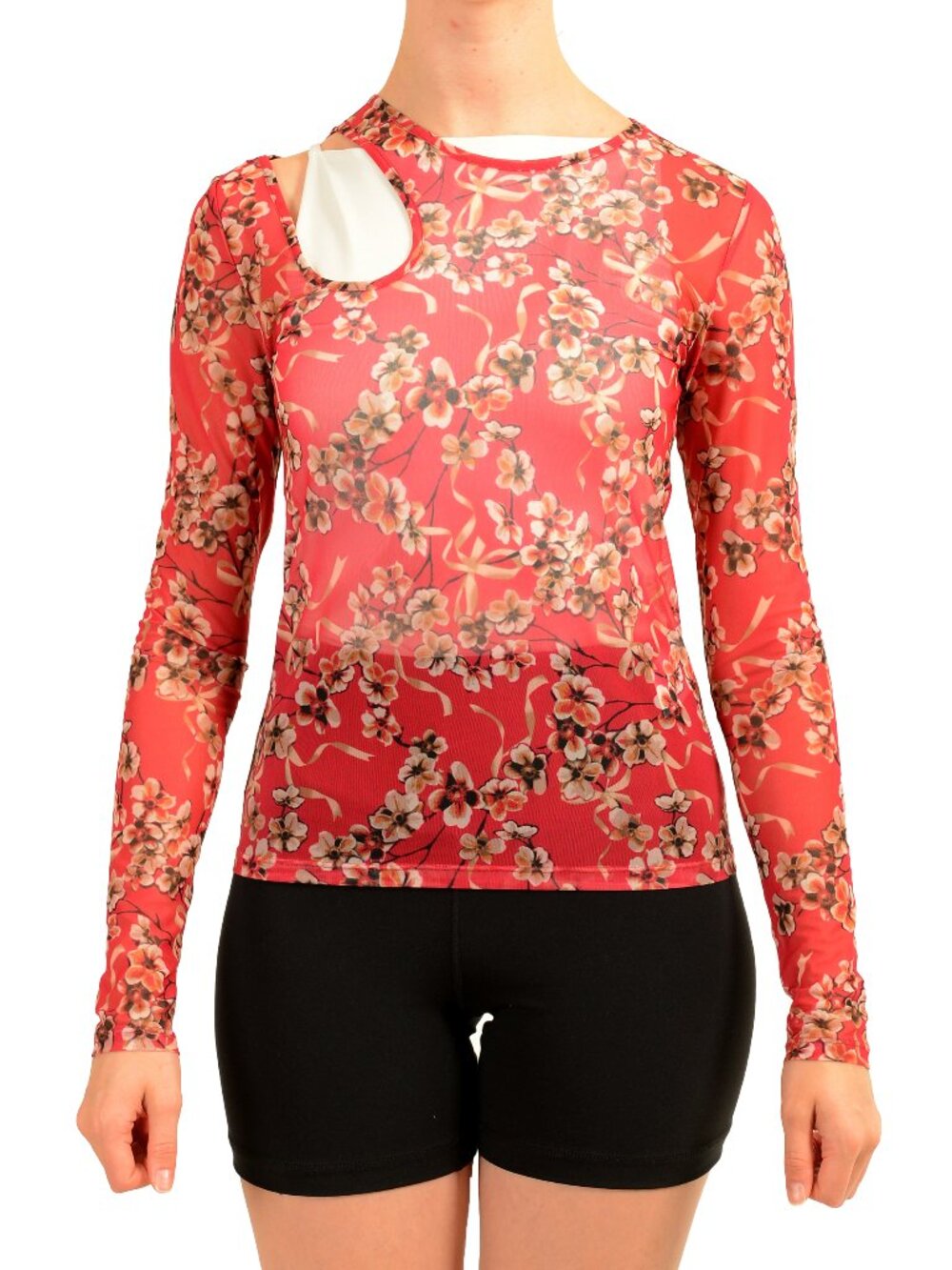 Hugo Boss Women's "Damecia" See Through Long Sleeve Blouse Top US S IT 40